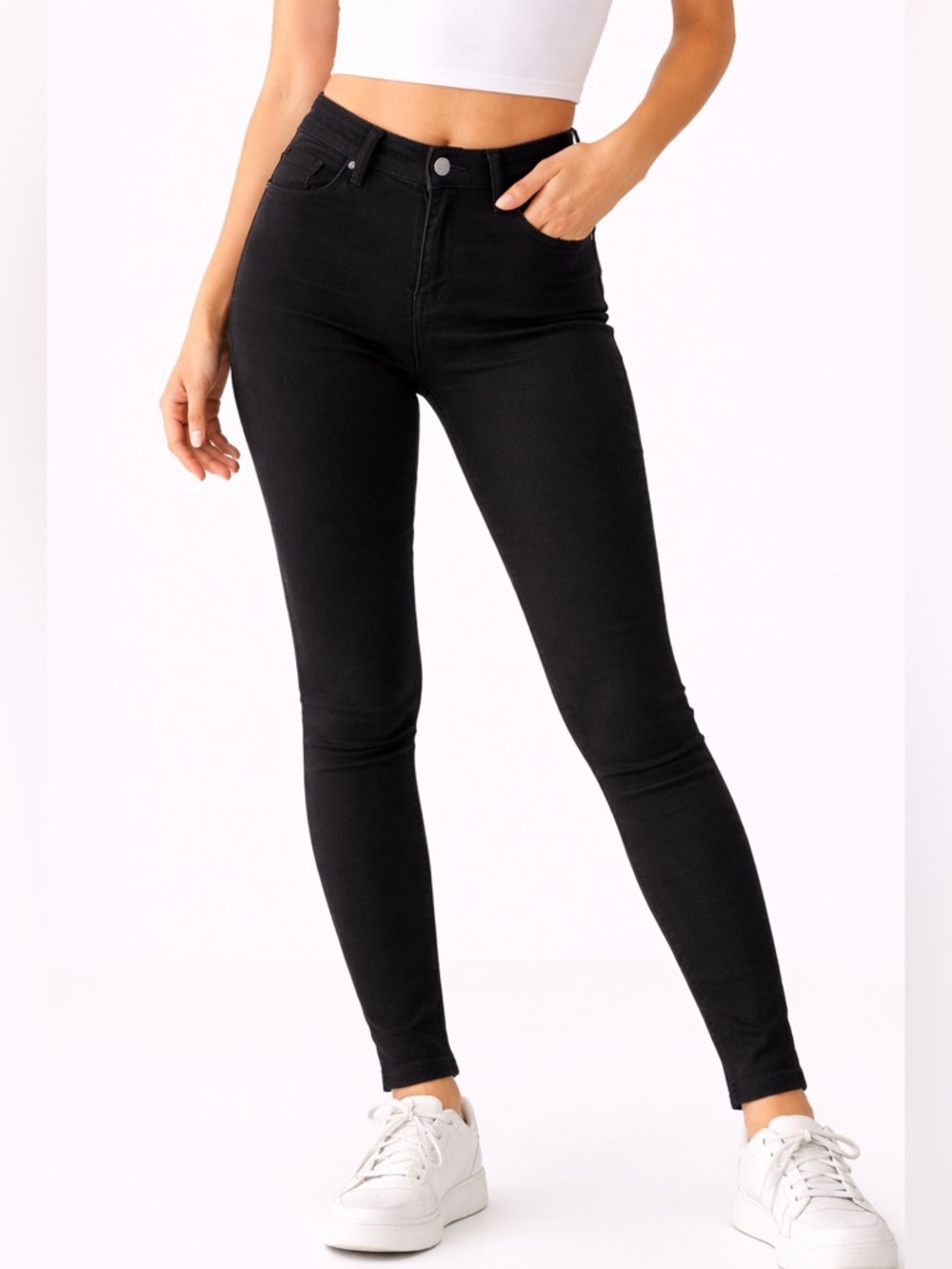 American Eagle Dream Stretch Black Skinny Jeans Size 0 Short